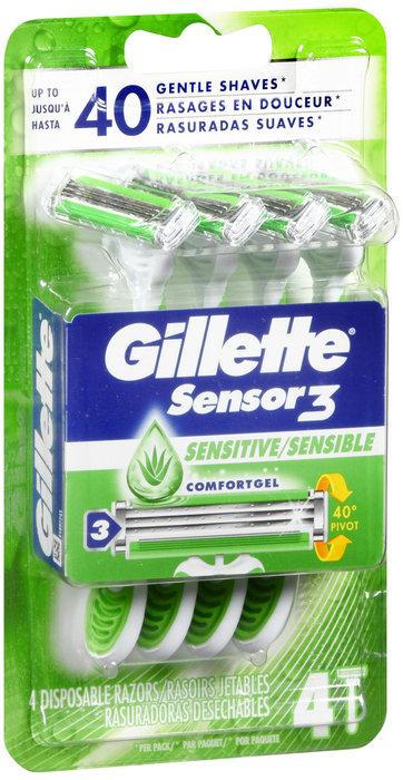 Gillette Sensor3 Sensitive Disposable Razors 4ct