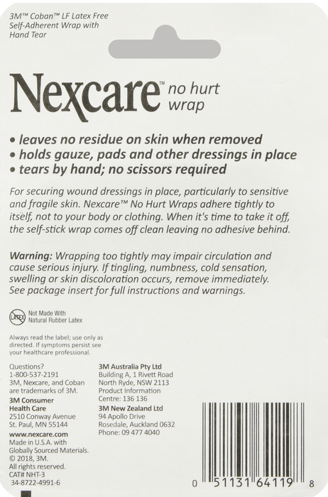 Nexcare Coban Self-Adhering Wrap 3 in x 80 in 1ct