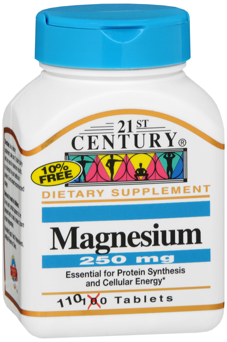 21st Century Magnesium 250mg Tablets 110ct