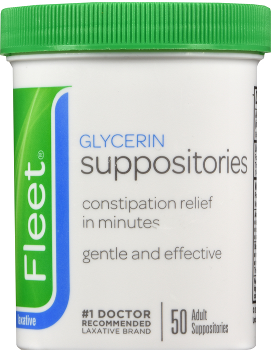 Fleet Adult Laxative Glycerin Suppositories 50ct