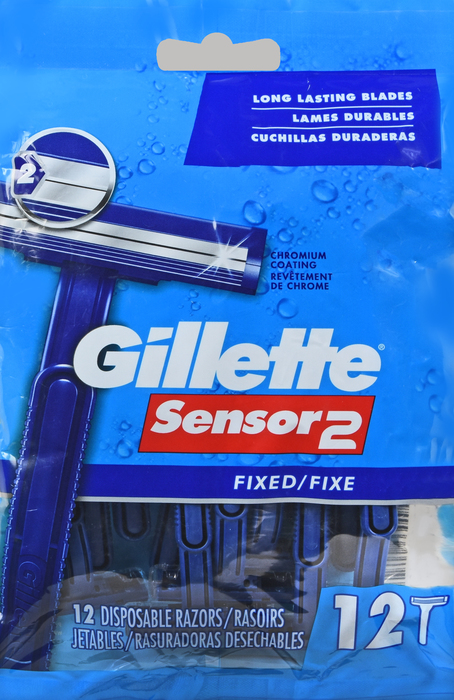 Gillette Sensor2 Men Disposable Razors 12ct