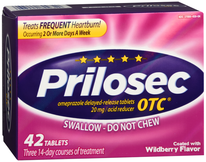 PRILOSEC OTC TABLET WILD BERRY 42CT