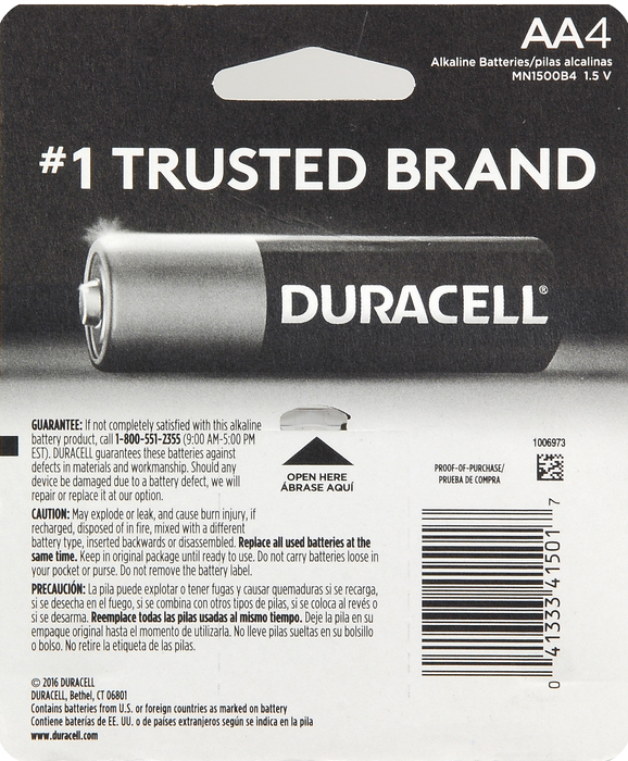 DURACELL REG AA 4PK