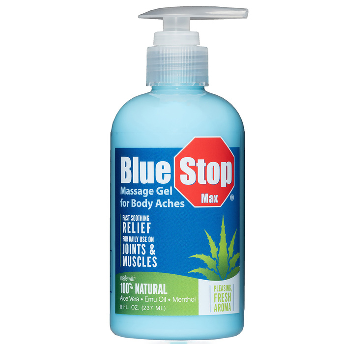 Blue Stop Max Massage Gel 8oz