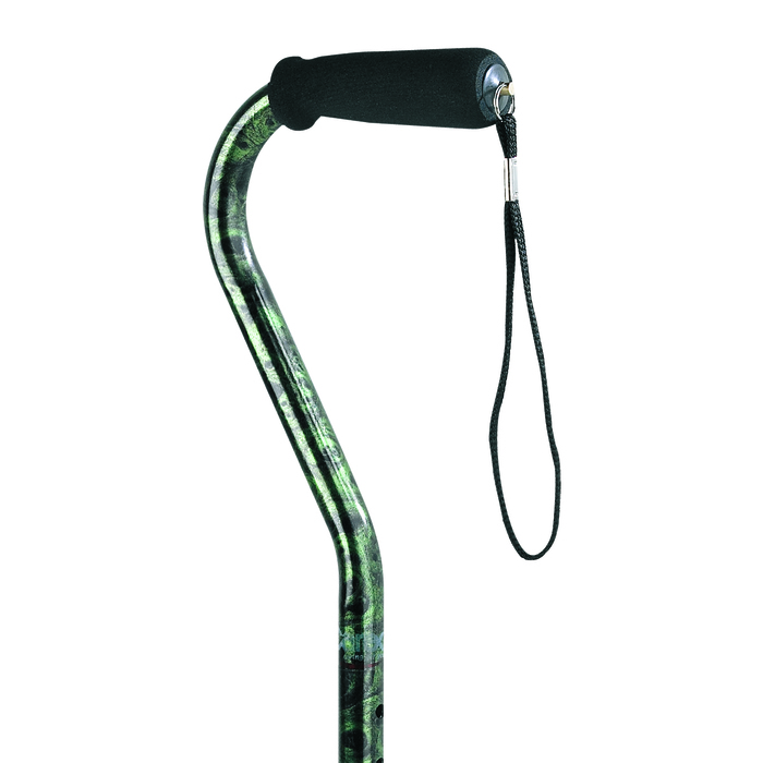 Cane Adjustable Designer Offset Green