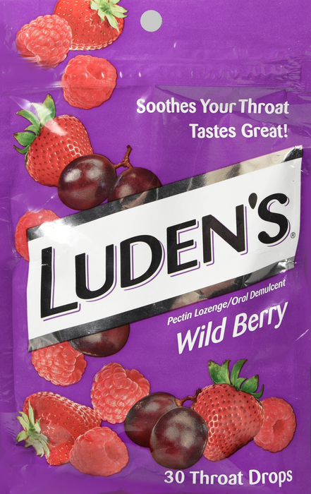 Ludenas Throat Drops Berry 30ct