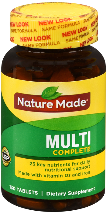 Nature Made Multi Complete w/Iron Tablets 130ct