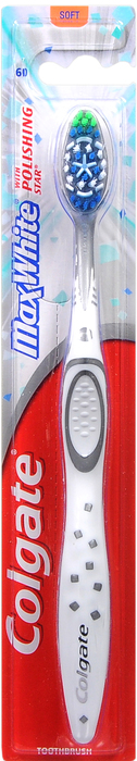 Colgate Max White Full Head Whitening Toothbrush, Soft 1ct