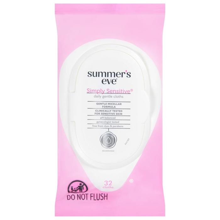 SUMMERS EVE SIMPLY SENS CLEANS WIPE 32CT