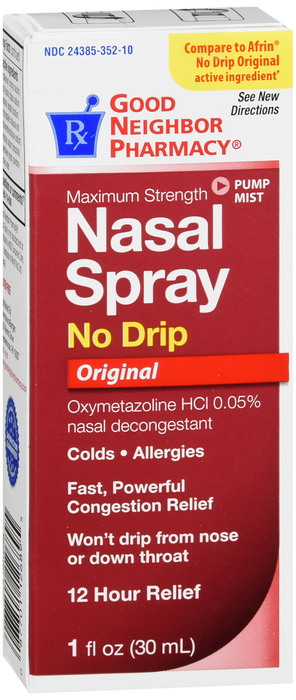 Good Neighbor Pharmacy Nasal Spray, No Drip, Original 12 Hour Relief 1oz