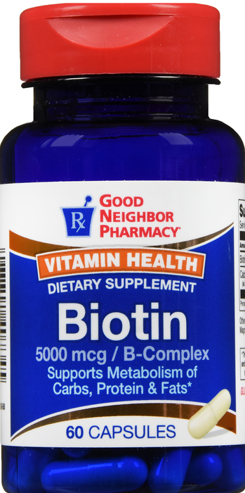 Good Neighbor Pharmacy Biotin 5000mcg Caplets 60ct