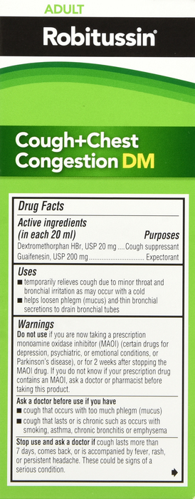 Robitussin DM Cough+Chest Congestion DM Liquid 4oz