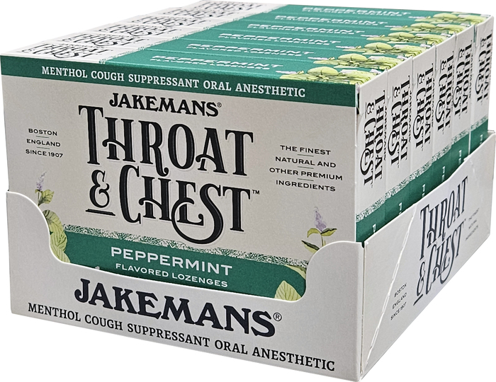 JAKEMANS THROAT & CHEST PEPMN LOZ 6X24CT