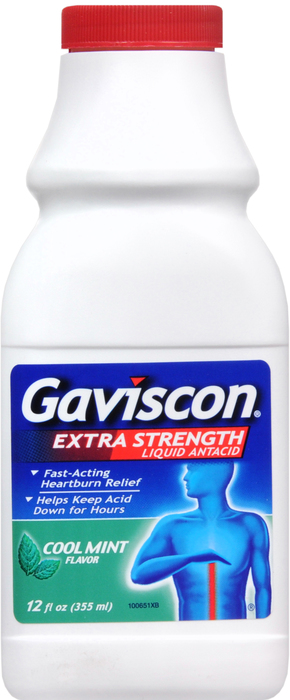 Gaviscon Extra Strength Antacid Cool Mint Liquid 12oz