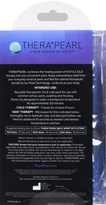 TheraPearl Reusable Hot & Cold Therapy Back Wrap 1ct