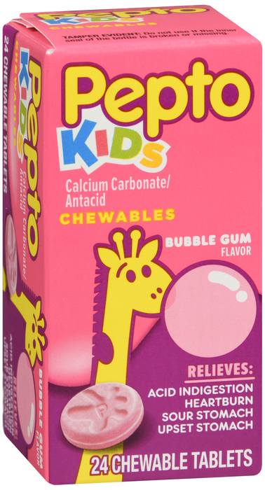 Pepto Bismol Children's Antacid Bubblegum Chewable Tablets 24ct