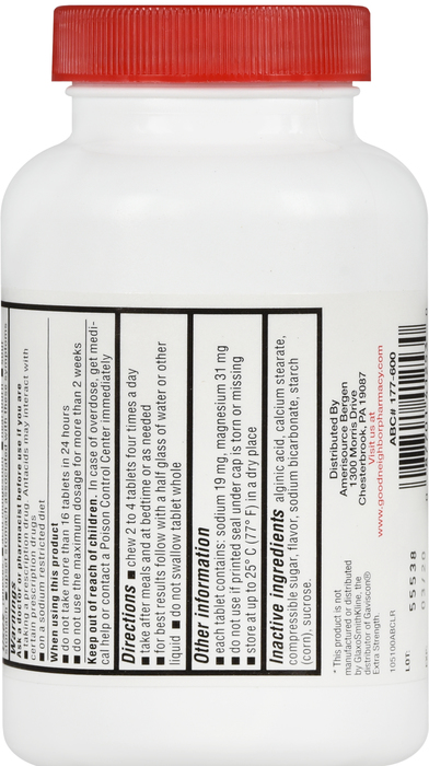 Good Neighbor Pharmacy Extra Strength Chewable Tablets 100ct