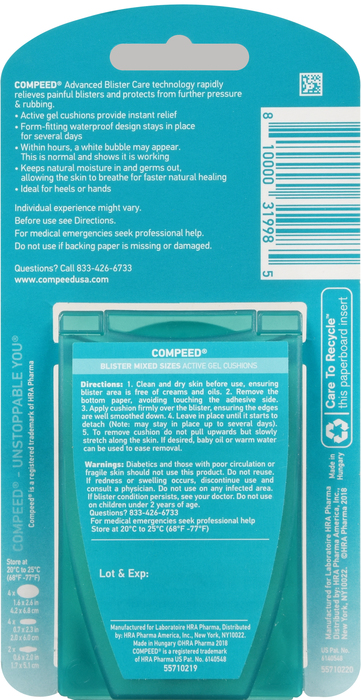 COMPEED BLISTER CARE MIXED SIZES 10CT