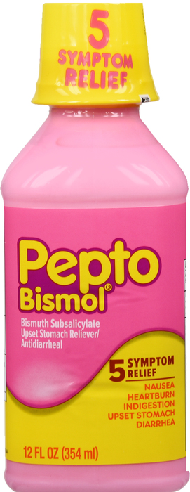 Pepto Bismol 5 Symptom Relief Original Liquid 12oz