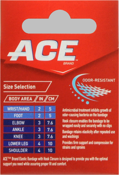 ACE ELASTIC BANDAGE W/HOOK 2 INCH