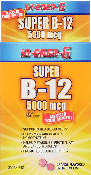 HI-ENER-G VIT B-12 5000MG TABLET 30CT