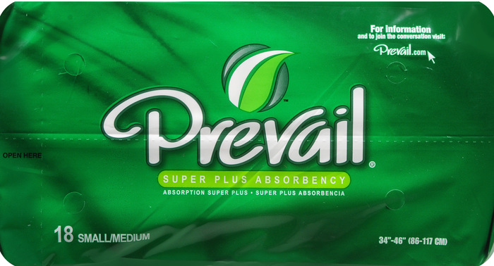 Prevail Underwear S/M Super Plus 34-46" 4x18ct