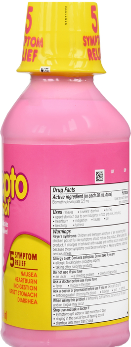 Pepto Bismol 5 Symptom Relief Original Liquid 12oz