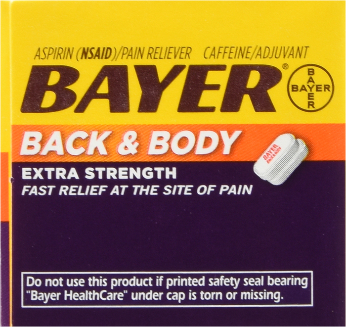 Bayer Extra Strength Back & Body Pain Reliever 500mg Coated Caplets 24ct