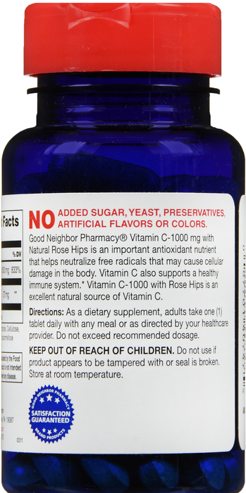 Good Neighbor Pharmacy Vitamin C 1000mg with Rose Hips Tablets 60ct