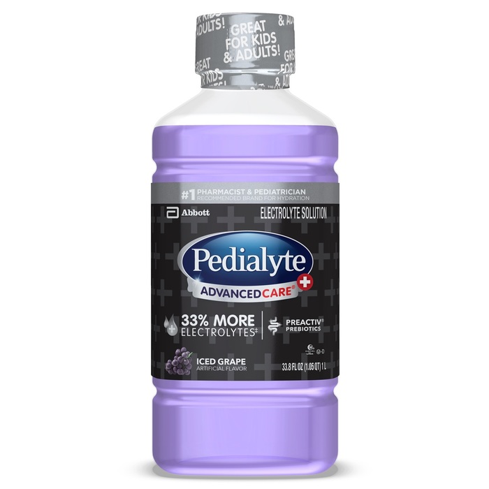 Pedialyte Advanced Care Plus Iced Grape Liquid 4x1L