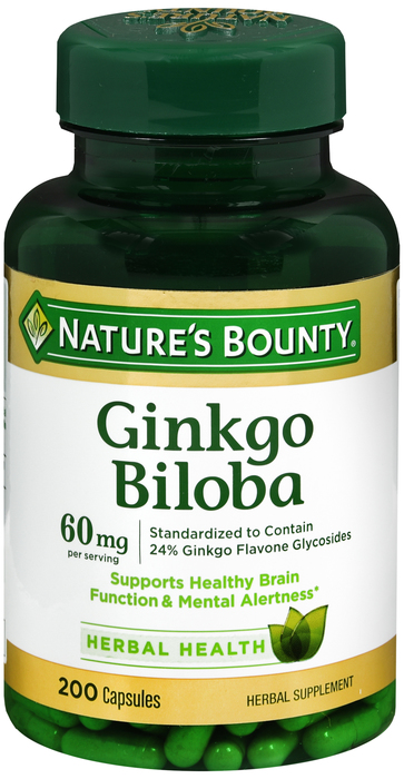 GINKGO BILOBA 60 MG CAP 200CT NAT BOUNTY