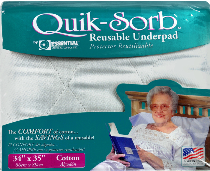 Underpad Quik-Sorb Reusable 34X35" Pad