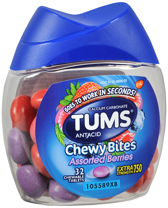 Tums Chewy Bites Extra Strength Assorted Berry Tablets 32ct