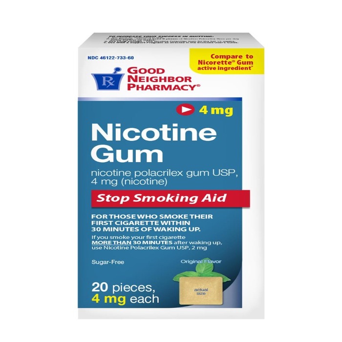 Good Neighbor Pharmacy Nicotine Gum 24mg Uncoated Original 0ct