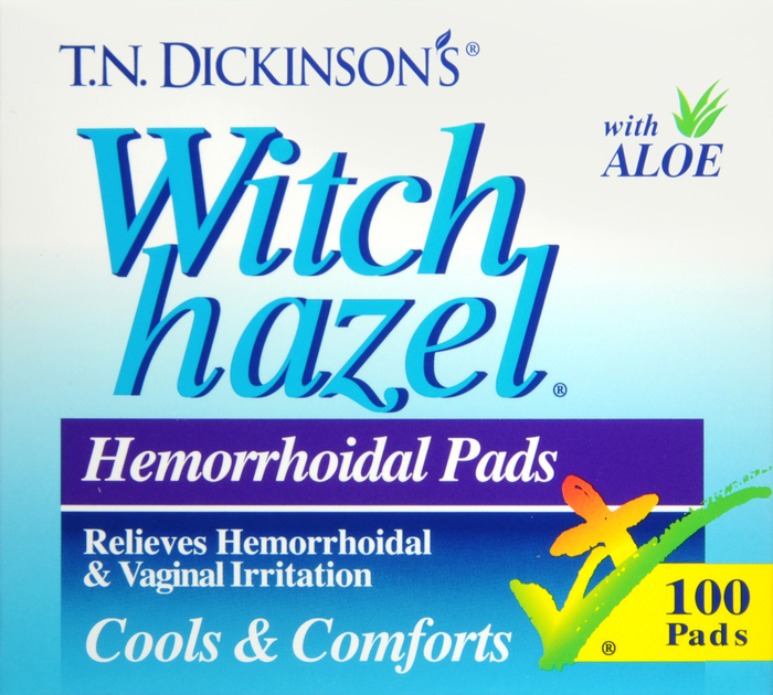 DICKINSON WITCH HAZEL HEMORRD PAD 100CT