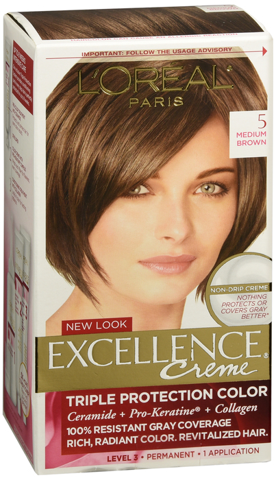 L'Oreal Paris Excellence Creme Medium Brown Permanent Hair Color 1ct