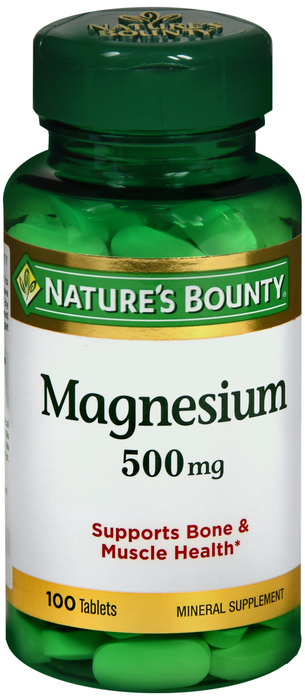 Nature's Bounty Magnesium Oxide 500mg Tablets 100ct