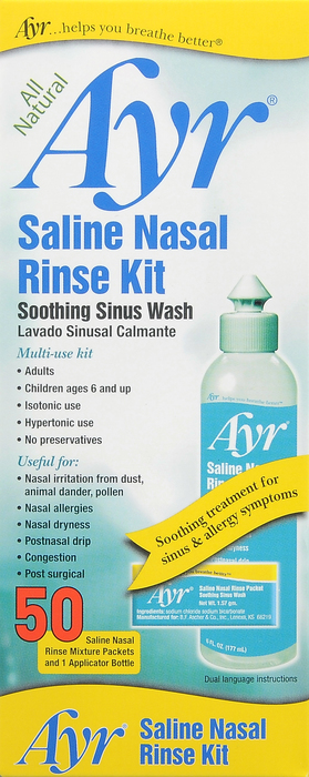 AYR SALINE NASAL RINSE KIT 50CT