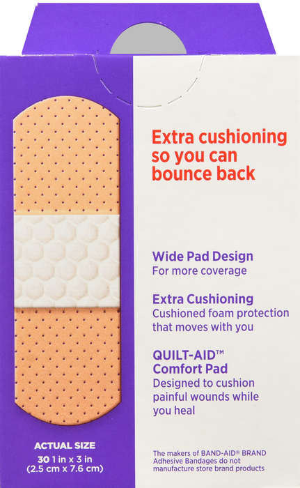 BAND-AID Cushion Care Sport Strip Adhesive Bandages 30ct