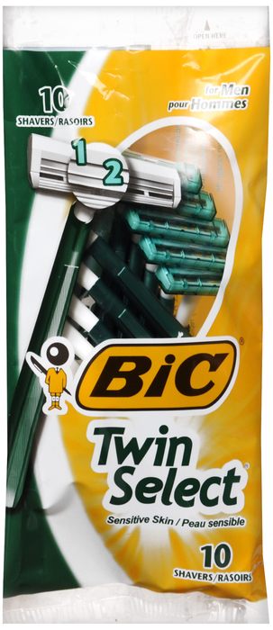 BIC TWIN SELECT RAZOR MEN SENSITIVE SKIN 10CT