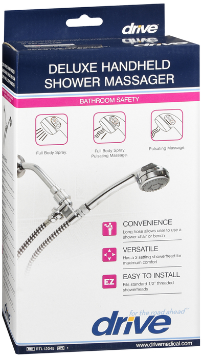 Hand Held Shower Massager Chrome