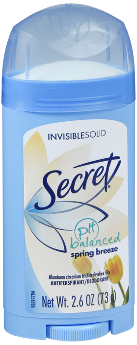 Secret Invisible Solid Spring Breeze Deodorant 2.6oz