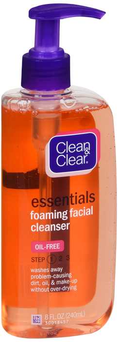 CLEAN&CLEAR FOAM FACE CLEANSER WASH 8OZ