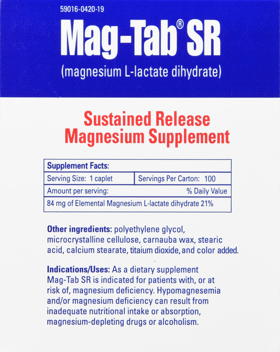 MAG-TAB-SR TABLET 100CT NICHE UD