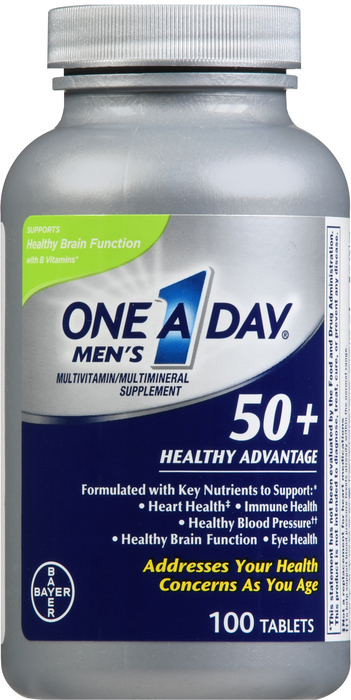 One A Day Men's 50+ Healthy Advantage Multivitamin Tablets 100ct