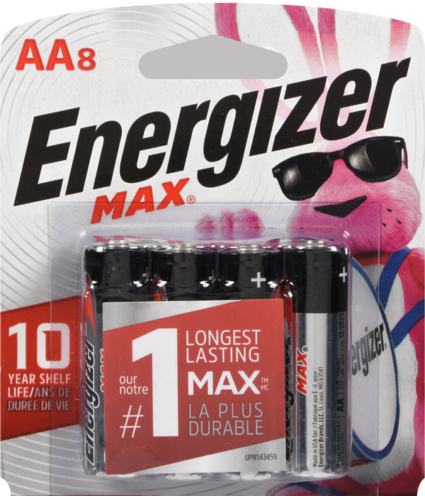 ENERGIZER MAX ALK AA E91MP8 8PK