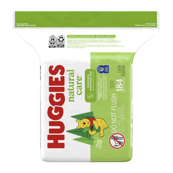 Huggies Natural Care Fragrance Free Wipes 184ct