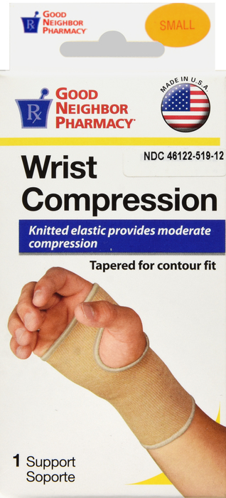 Good Neighbor Pharmacy Wrist Compression Beige Small 1ct