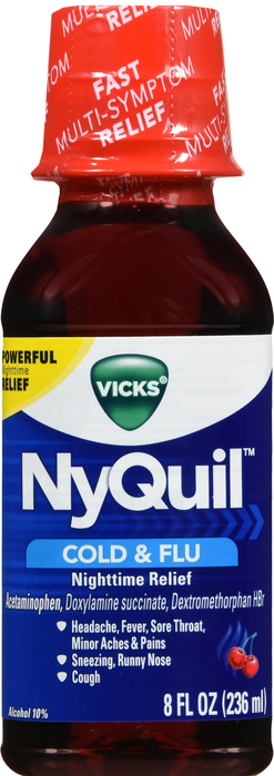 NyQuil Cold & Flu Cherry Flavor Liquid 8oz