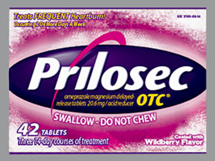 PRILOSEC OTC TABLET WILD BERRY 42CT